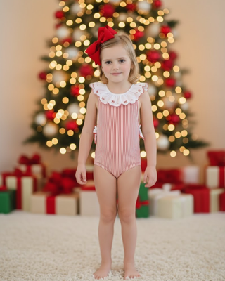 Santa Tell Me Red Bows Swimsuit
