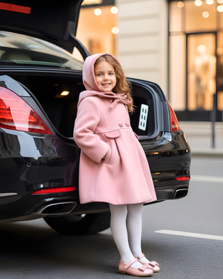Classic English Style Coat in Pink