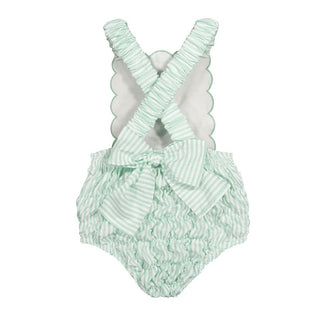 Mint Bows Cotton Frilled Swimsuit