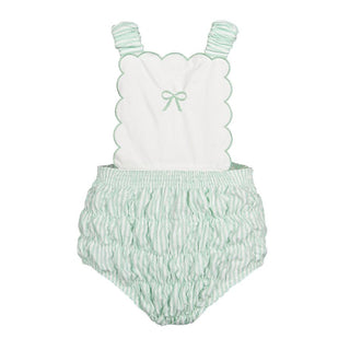 Mint Bows Cotton Frilled Swimsuit