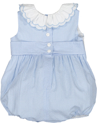 Mini Blue Gingham Romper