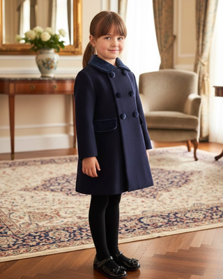 Classic English Style Coat in Blue