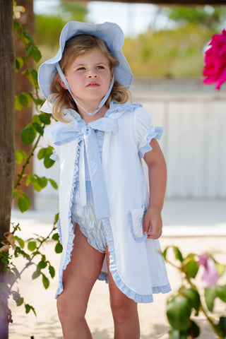 Mini Blue Gingham Cover up