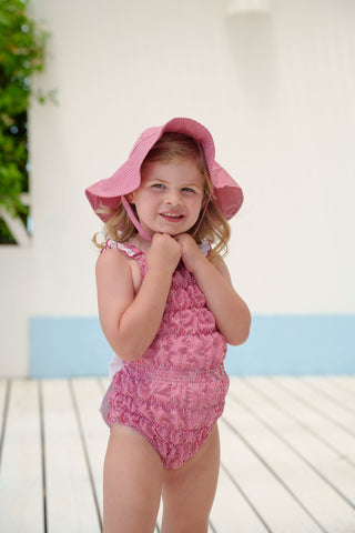 Red Cherries Cotton Frilled Swimsuit