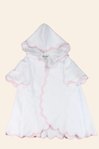 Pink Bows Scalloped Bathrobe