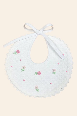 Pink Flowers Little Bib