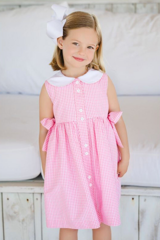Gingham Mix Pink Dress