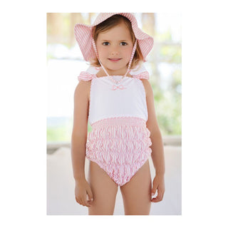Bubble Gum Cotton Frilled Swimsuit
