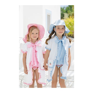 Gingham Mix Blue Sunny Hat