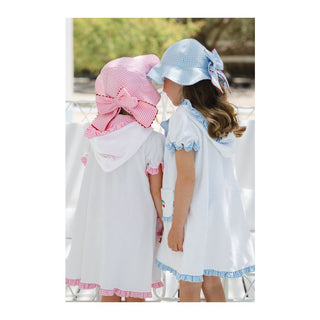 Gingham Mix Pink Sunny Hat